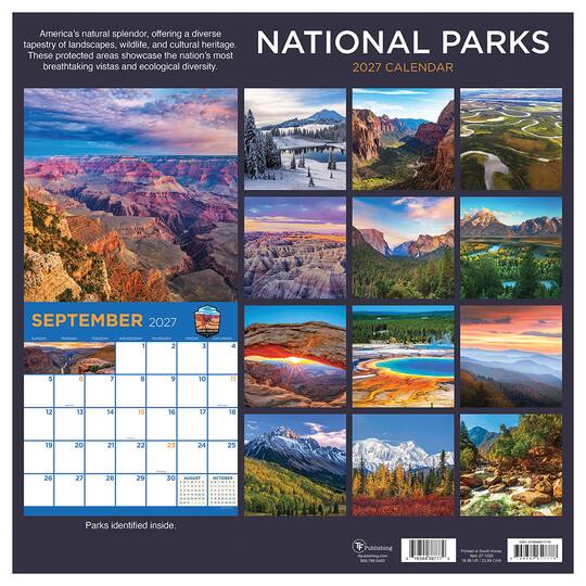 2027 National Parks Wall Calendar
